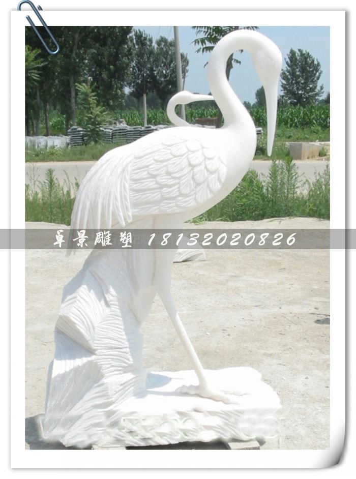 白色天鵝雕塑，石雕天鵝雕塑，漢白玉天鵝