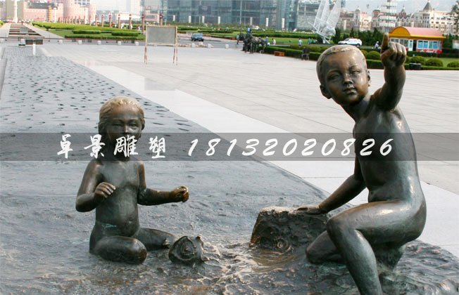 廣場(chǎng)銅雕,廣場(chǎng)擺放的小孩雕塑