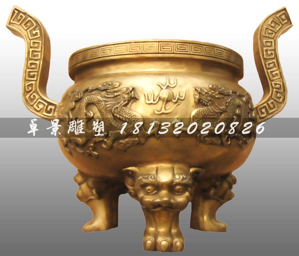 銅香爐，鑄造香爐，寺廟鑄銅香爐