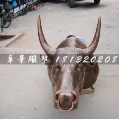 玻璃鋼牛頭，玻璃鋼仿銅牛頭