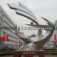 不銹鋼飛舞雕塑，飛翔雕塑，揚帆雕塑