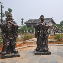 玻璃鋼桃園三結(jié)義雕塑，劉備關(guān)羽張飛雕塑