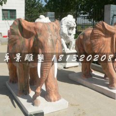 石雕大象，石頭大象雕塑