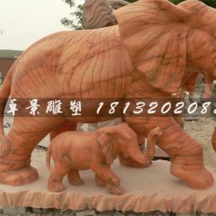 石頭大象，石雕大象，石雕母子象
