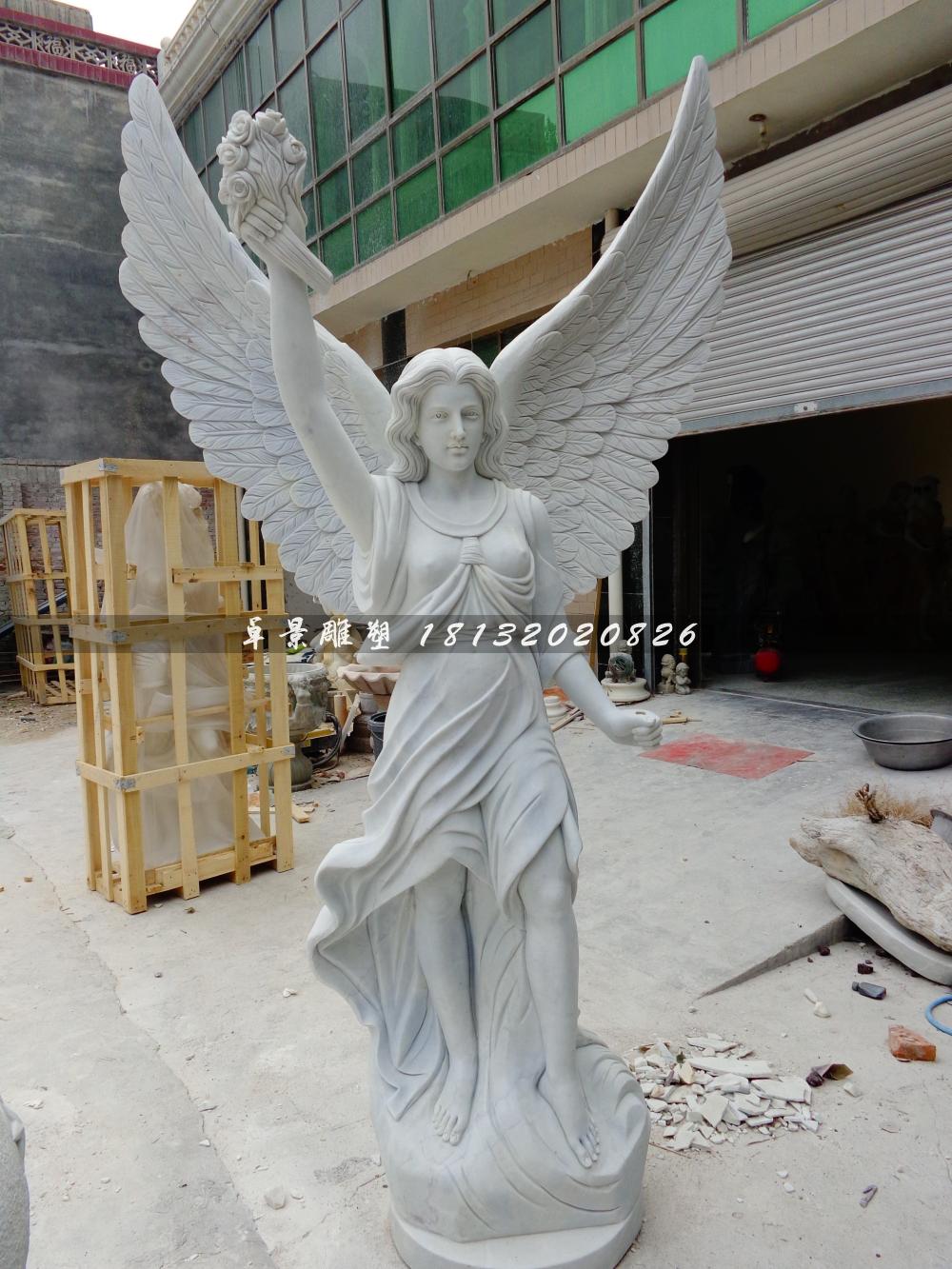 石頭女神雕塑，石雕女生雕塑