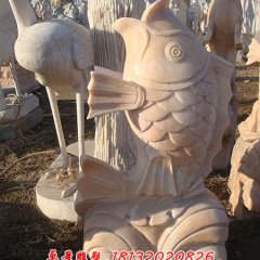 石頭魚雕塑，石雕魚雕塑