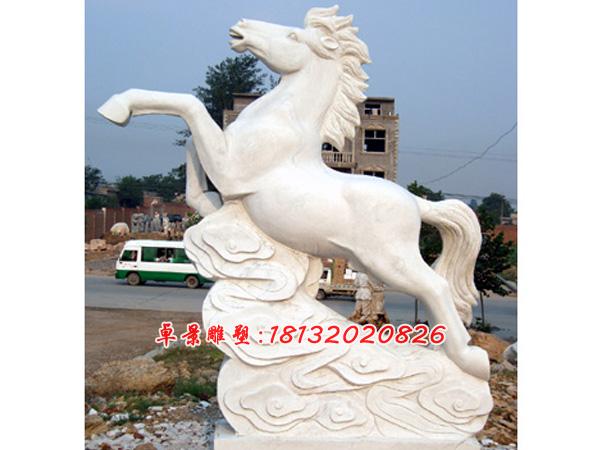 石雕馬，漢白玉小馬雕塑，奔馬雕塑