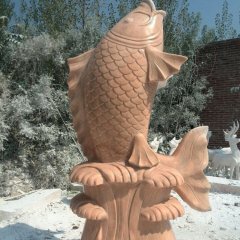 石頭鯉魚雕塑，石雕鯉魚，鯉魚雕塑