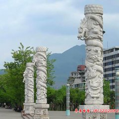 廣場石頭柱子，廣場石雕龍柱
