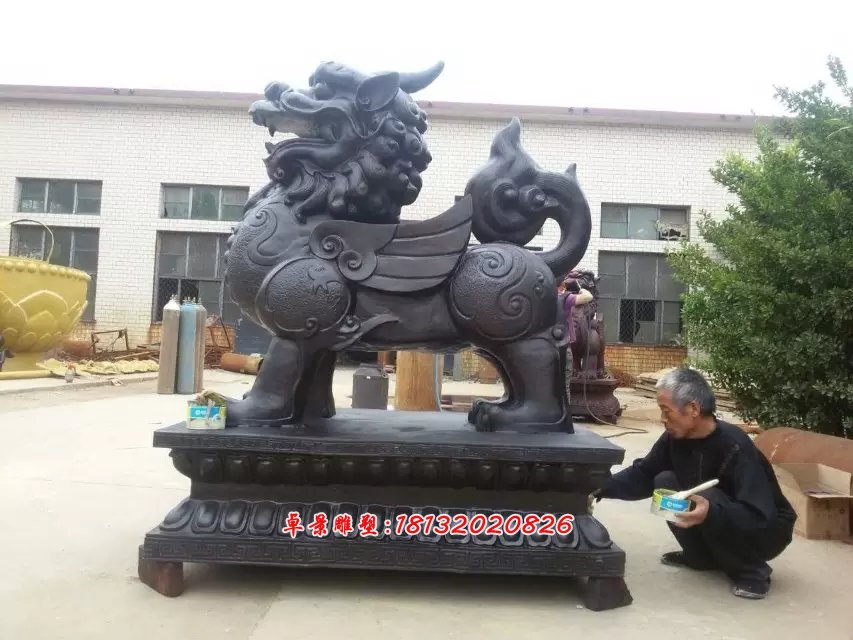 銅麒麟，銅雕麒麟，鑄銅麒麟雕塑