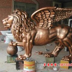獅子銅雕，廣場銅雕獅子雕塑