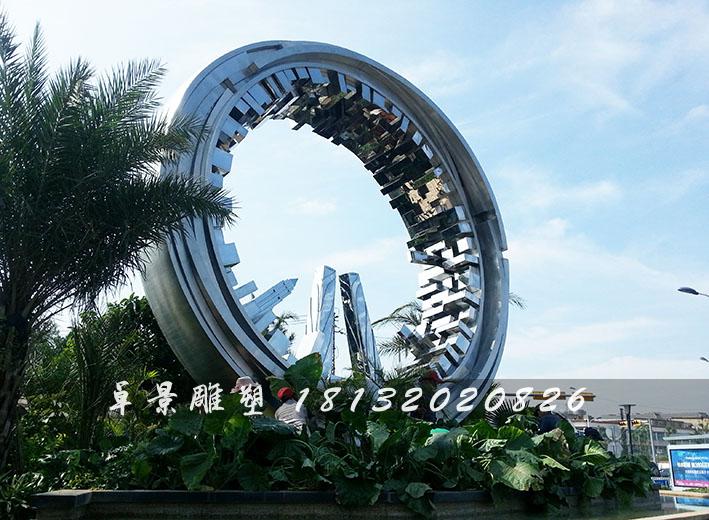 不銹鋼抽象城市雕塑，不銹鋼抽象雕塑