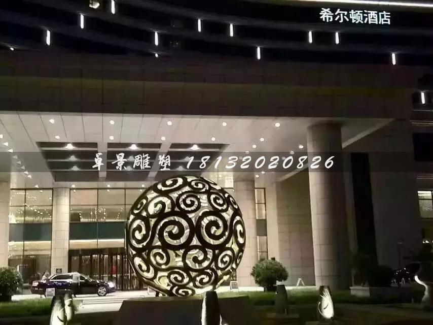 不銹鋼鏤空球雕塑，大型廣場不銹鋼，不銹鋼透光鏤空球雕塑