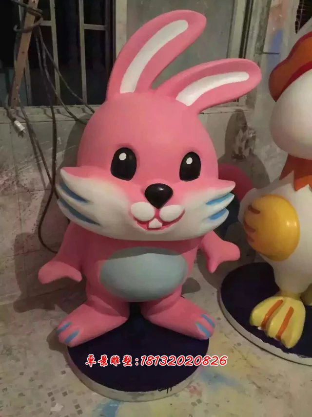 玻璃鋼卡通動物雕塑，玻璃鋼小動物雕塑