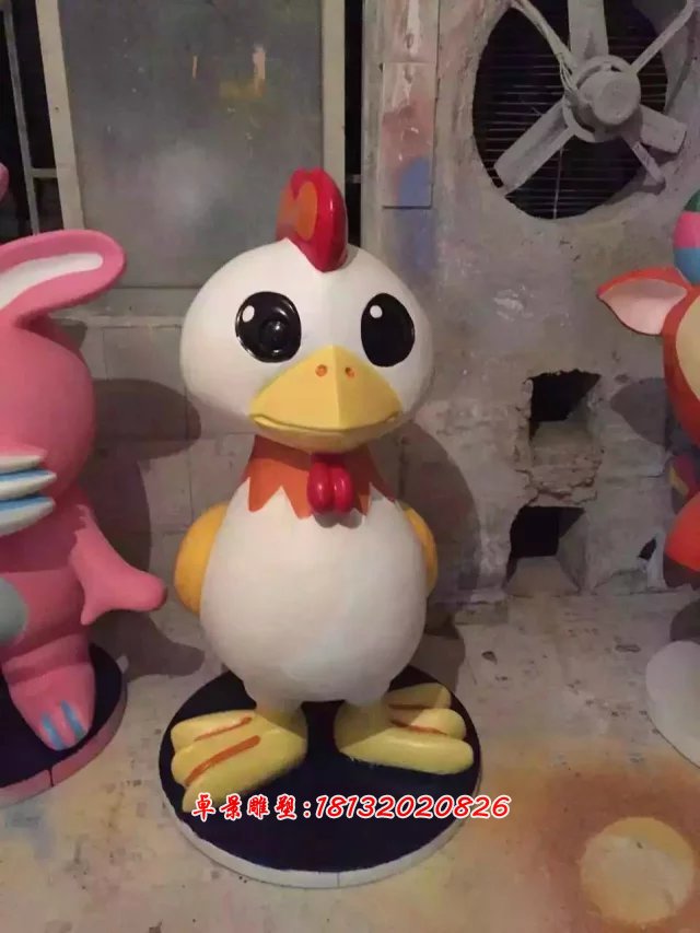 玻璃鋼卡通動物雕塑，玻璃鋼小動物雕塑