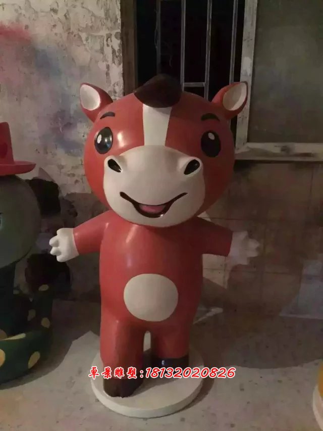 玻璃鋼卡通動物雕塑，玻璃鋼小動物雕塑