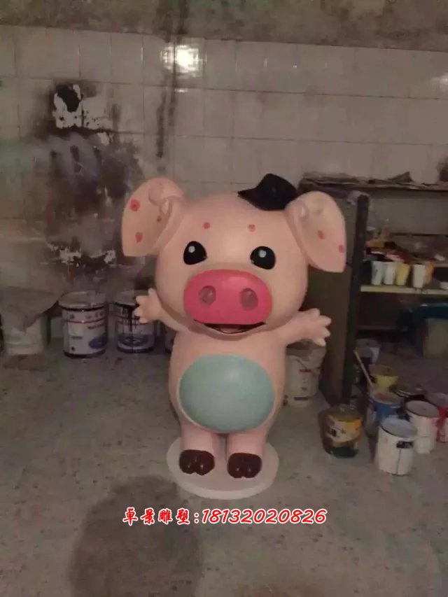 玻璃鋼卡通動物雕塑，玻璃鋼小動物雕塑