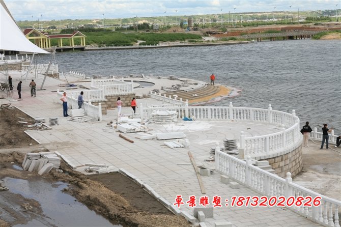 石雕欄桿，漢白玉欄桿雕塑