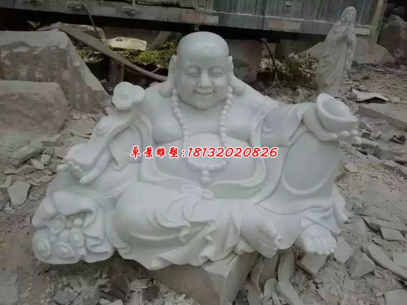 石頭彌勒佛，漢白玉石雕彌勒佛