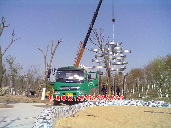 不銹鋼抽象樹雕塑，不銹鋼公園抽象雕塑