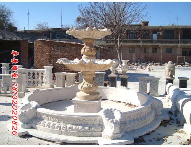 石雕噴泉，大理石噴泉雕塑