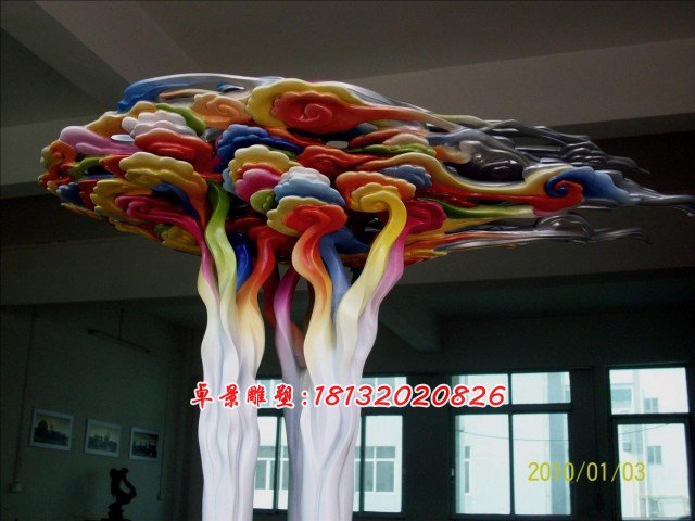 不銹鋼彩色雕塑，彩繪雕塑 (4)