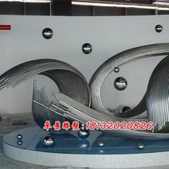 不銹鋼抽象雕塑，不銹鋼企業(yè)雕塑