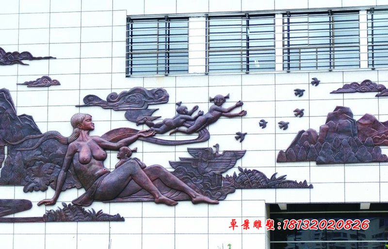 紫銅浮雕，鍛銅浮雕