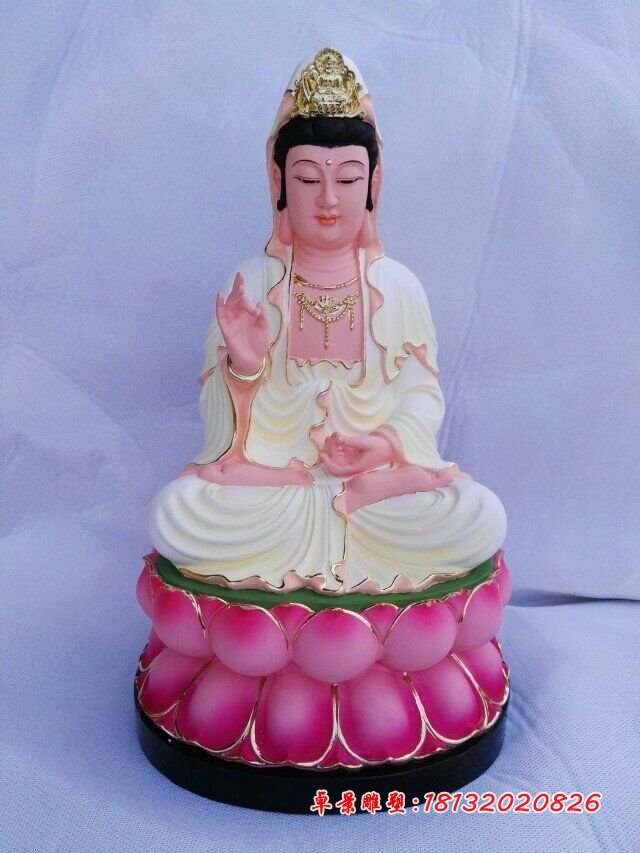 玻璃鋼觀音佛像，彩繪玻璃鋼佛像