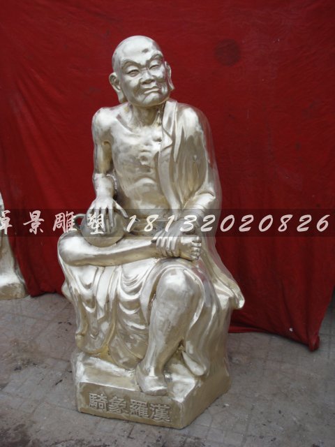 十八羅漢銅雕，鑄銅十八羅漢雕塑 (3)