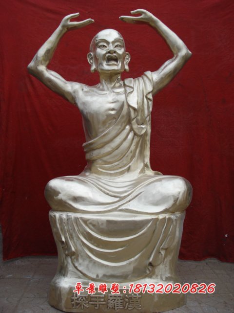 十八羅漢銅雕，鑄銅十八羅漢雕塑 (2)