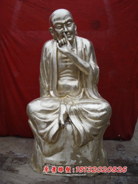 十八羅漢銅雕，鑄銅十八羅漢雕塑 (4)