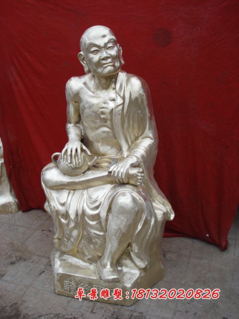 十八羅漢銅雕，鑄銅十八羅漢雕塑 (3)