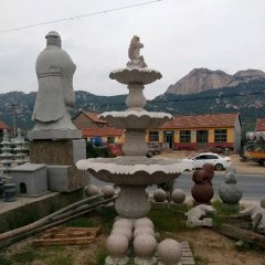 噴泉石雕，三層石噴泉