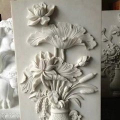 石浮雕花，鮮花浮雕