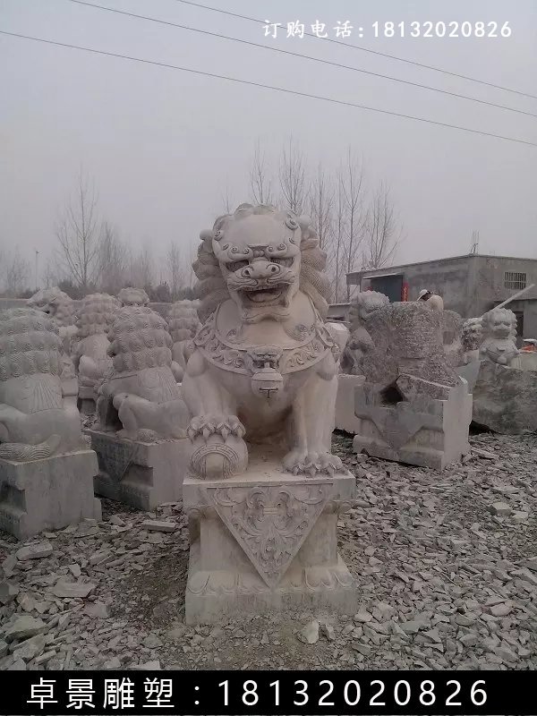北京獅石雕，仿古北京獅雕塑 (6)