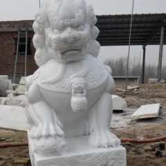 漢白玉獅子雕塑，北京獅漢白玉雕塑