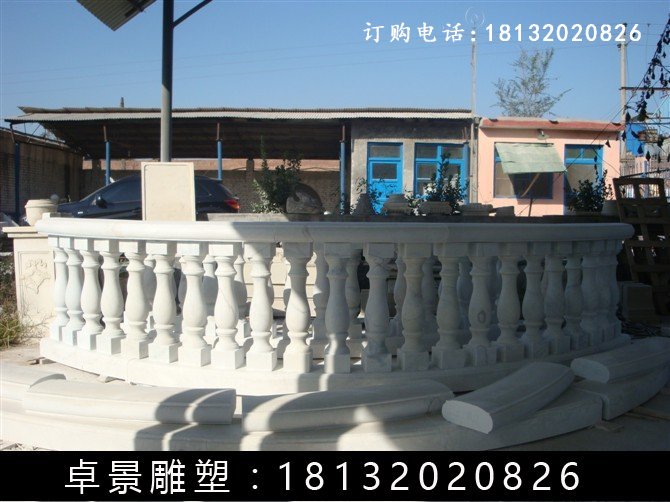 石欄桿，漢白玉石欄桿雕塑 (7)