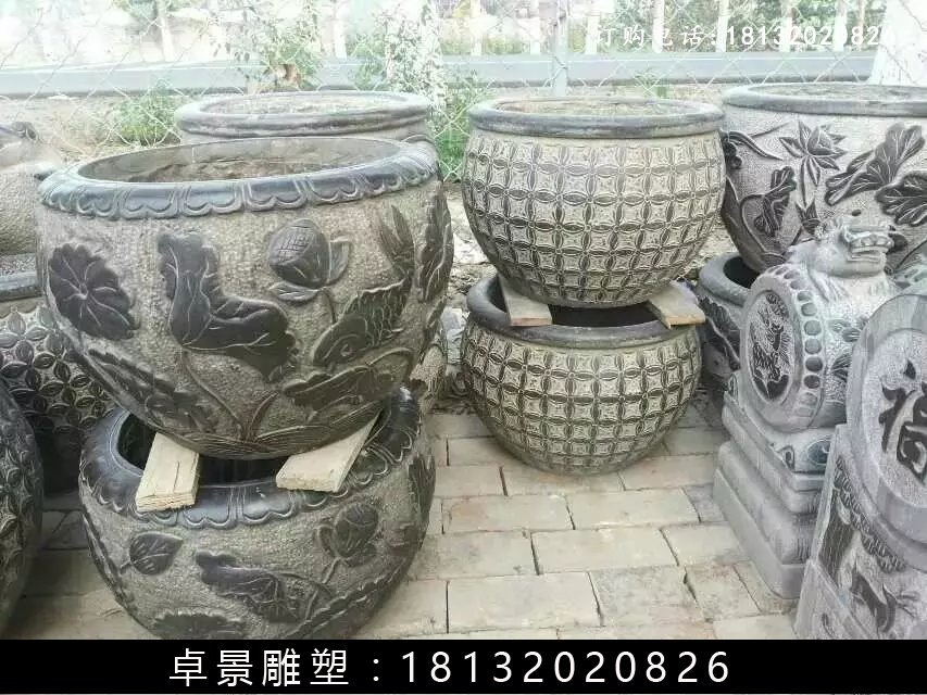 石水缸，仿古石水缸 (2)