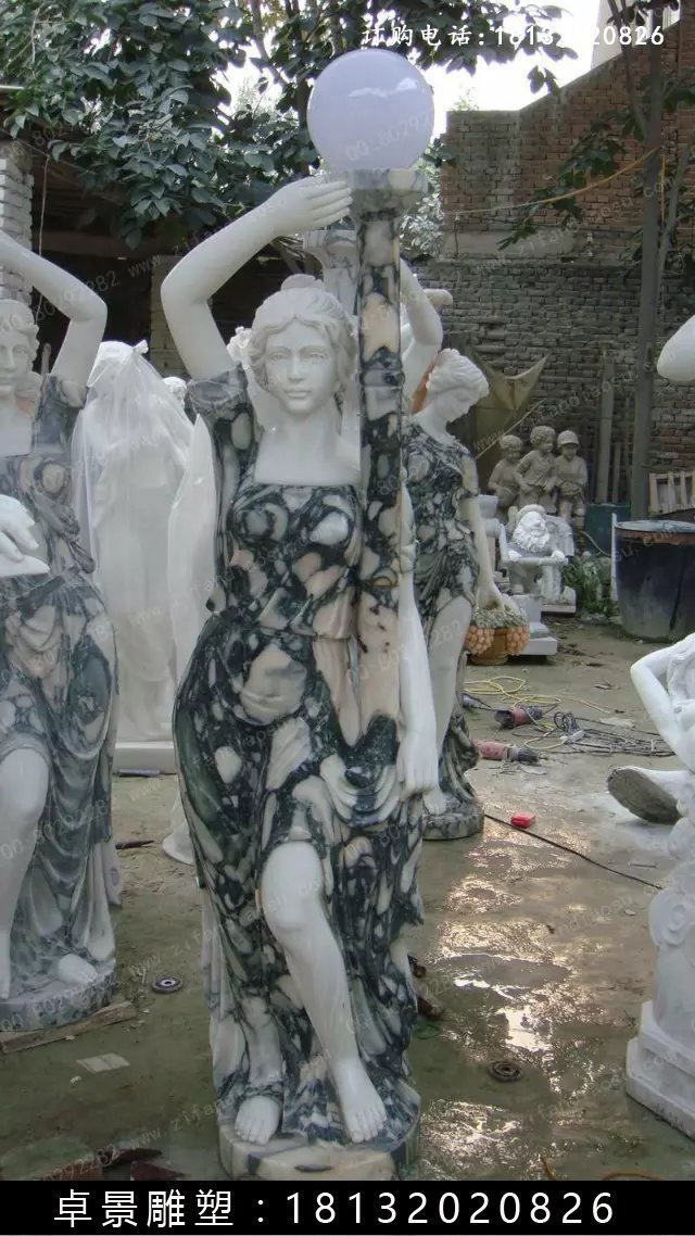 侍女石雕，侍女石燈 (3)