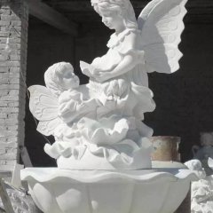 小天使石噴泉，漢白玉小天使噴泉雕塑