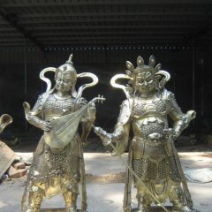 四大天王銅雕，鎏金四大天王銅雕