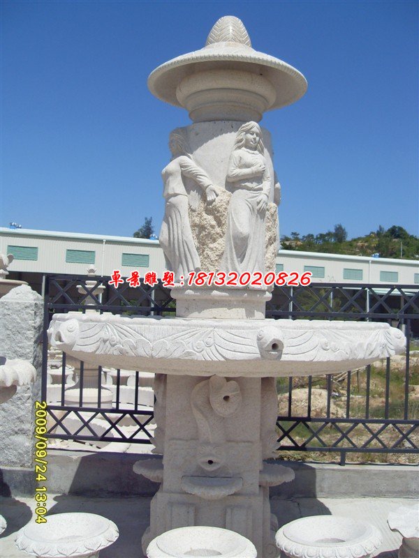 石噴泉,石水池 (2)