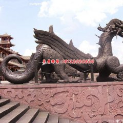 銅龍雕塑，廣場龍銅雕