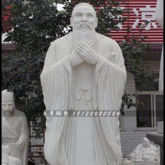 孔子石雕，漢白玉孔子雕塑，校園名人石雕
