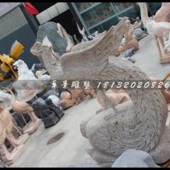 孔雀石雕，大理石孔雀雕塑