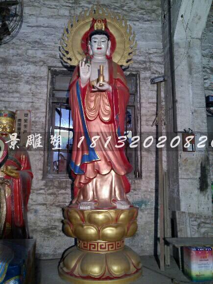 玻璃鋼觀音菩薩雕塑，玻璃鋼彩繪觀音菩薩雕塑 (2)