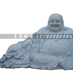 彌勒佛石雕，漢白玉彌勒佛雕塑