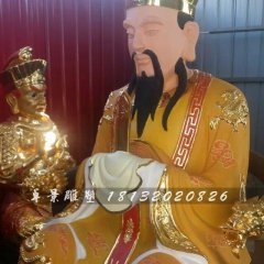 玉帝銅雕，貼金銅玉帝雕塑