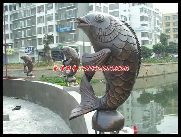 銅魚雕塑,銅魚噴泉雕塑